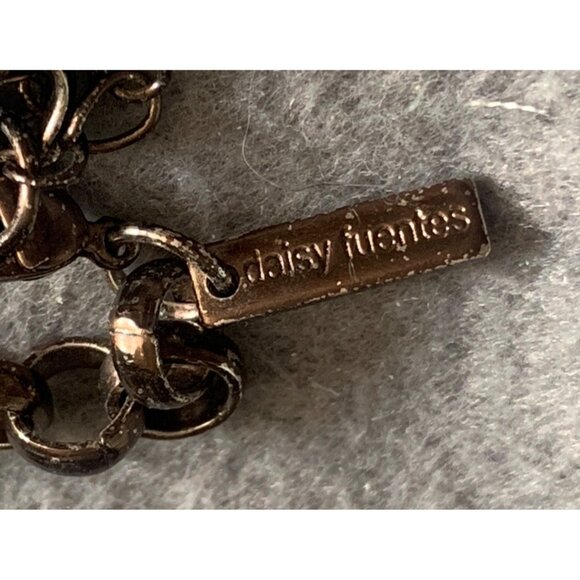 Multi-Layered Chain Necklace by Daisy Fuentes Jewelry 28" Antique Bronze - Picture 3 of 9